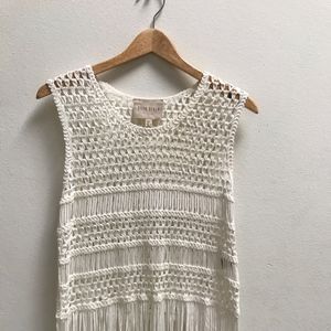 MOON RIVER FLOWY EMBROIDERED TOP